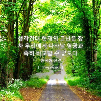 Picture 05 - 로마서 8:18 KOR - 생각건대 현재의 고난은 장차 - Bible Verse Picture