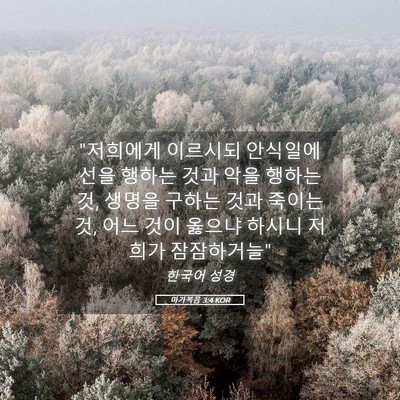 Picture 05 - 마가복음 3:4 KOR - 