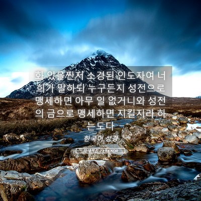 Picture 05 - 마태복음 23:16 KOR - 화 있을찐저 소경된 인도자여 너희가 - Bible Verse Picture