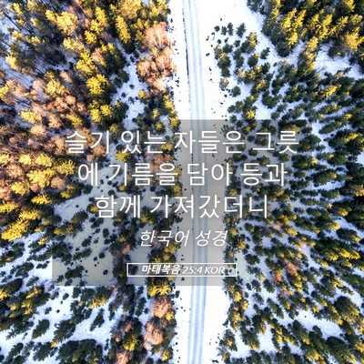 Picture 05 - 마태복음 25:4 KOR - 슬기 있는 자들은 그릇에 기름을 - Bible Verse Picture
