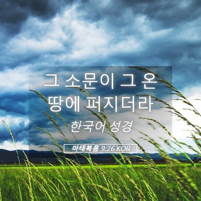 Picture 05 - 마태복음 9:26 KOR - 그 소문이 그 온 땅에 - Bible Verse Picture