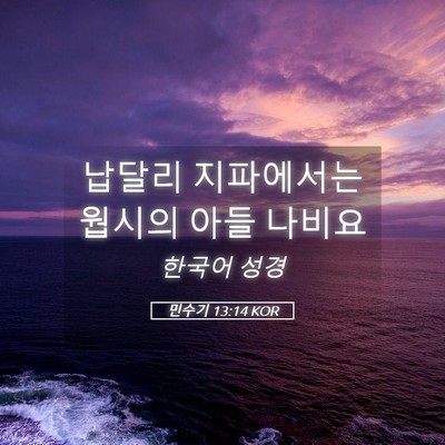 Picture 05 - 민수기 13:14 KOR - 납달리 지파에서는 웝시의 아들 - Bible Verse Picture