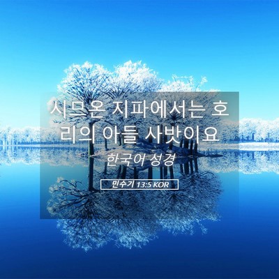 Picture 05 - 민수기 13:5 KOR - 시므온 지파에서는 호리의 아들 - Bible Verse Picture