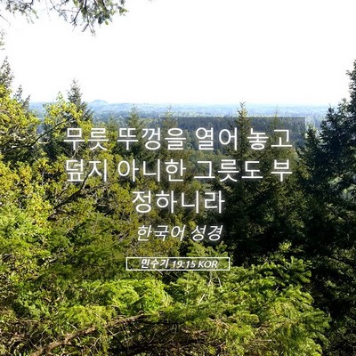 Picture 05 - 민수기 19:15 KOR - 무릇 뚜껑을 열어 놓고 덮지 아니한 - Bible Verse Picture