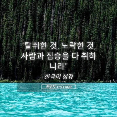 Picture 05 - 민수기 31:11 KOR - 