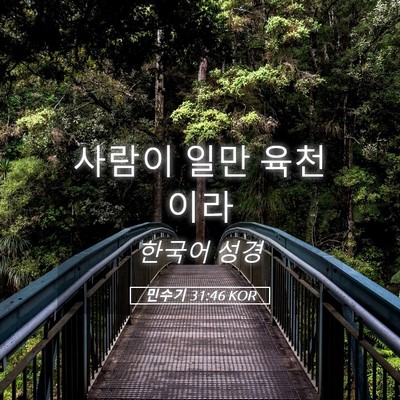 Picture 05 - 민수기 31:46 KOR - 사람이 일만 - Bible Verse Picture