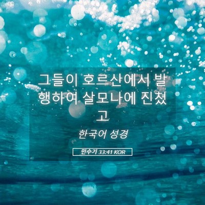 Picture 05 - 민수기 33:41 KOR - 그들이 호르산에서 발행하여 - Bible Verse Picture