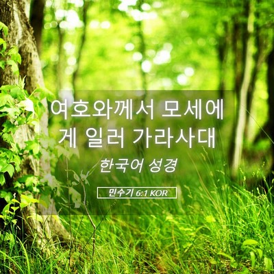 Picture 05 - 민수기 6:1 KOR - 여호와께서 모세에게 일러 - Bible Verse Picture