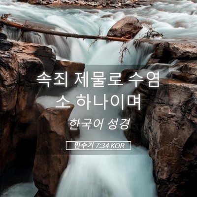 Picture 05 - 민수기 7:34 KOR - 속죄 제물로 수염소 - Bible Verse Picture