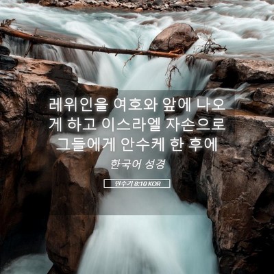 Picture 05 - 민수기 8:10 KOR - 레위인을 여호와 앞에 나오게 하고 - Bible Verse Picture