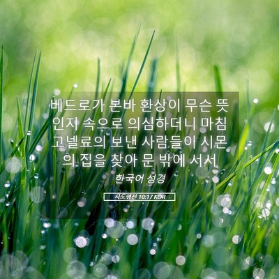 Picture 05 - 사도행전 10:17 KOR - 베드로가 본바 환상이 무슨 뜻인지 - Bible Verse Picture