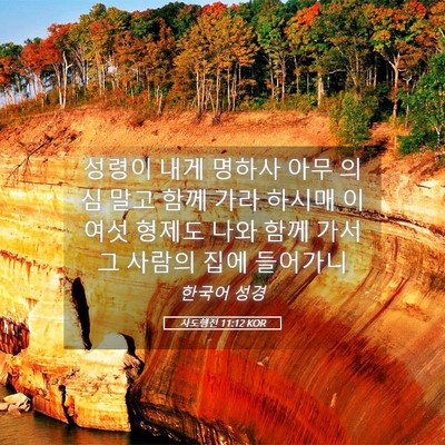 Picture 05 - 사도행전 11:12 KOR - 성령이 내게 명하사 아무 의심 말고 - Bible Verse Picture