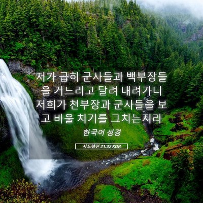 Picture 05 - 사도행전 21:32 KOR - 저가 급히 군사들과 백부장들을 - Bible Verse Picture