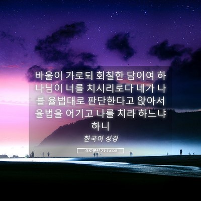 Picture 05 - 사도행전 23:3 KOR - 바울이 가로되 회칠한 담이여 - Bible Verse Picture