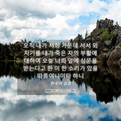 Picture 05 - 사도행전 24:21 KOR - 오직 내가 저희 가운데 서서 - Bible Verse Picture