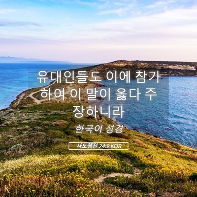 Picture 05 - 사도행전 24:9 KOR - 유대인들도 이에 참가하여 이 말이 - Bible Verse Picture