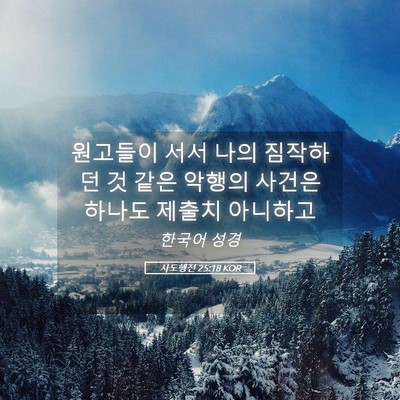 Picture 05 - 사도행전 25:18 KOR - 원고들이 서서 나의 짐작하던 것 - Bible Verse Picture