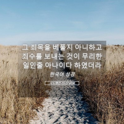 Picture 05 - 사도행전 25:27 KOR - 그 죄목을 베풀지 아니하고 죄수를 - Bible Verse Picture