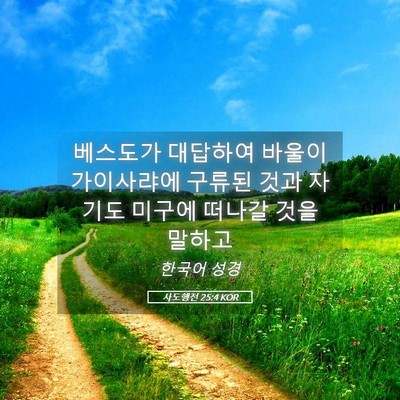Picture 05 - 사도행전 25:4 KOR - 베스도가 대답하여 바울이 - Bible Verse Picture