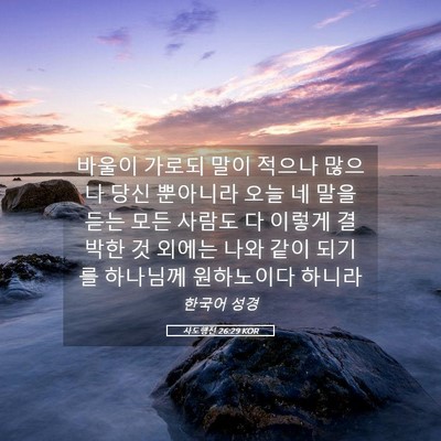 Picture 05 - 사도행전 26:29 KOR - 바울이 가로되 말이 적으나 많으나 - Bible Verse Picture