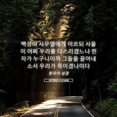 Picture 05 - 사무엘상 11:12 KOR - 백성이 사무엘에게 이르되 사울이 - Bible Verse Picture