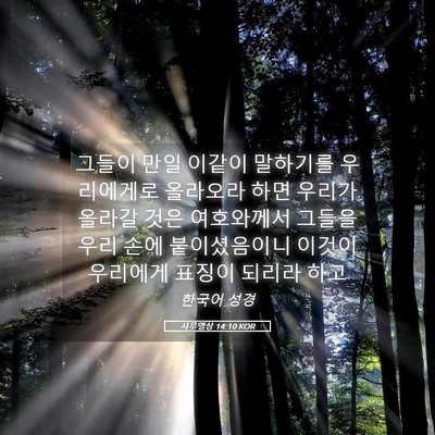 Picture 05 - 사무엘상 14:10 KOR - 그들이 만일 이같이 말하기를 - Bible Verse Picture