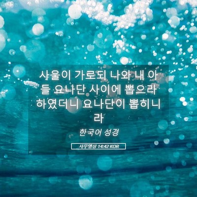 Picture 05 - 사무엘상 14:42 KOR - 사울이 가로되 나와 내 아들 요나단 - Bible Verse Picture