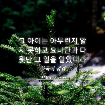 Picture 05 - 사무엘상 20:39 KOR - 그 아이는 아무런지 알지 못하고 - Bible Verse Picture
