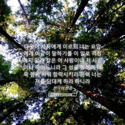 Picture 05 - 사무엘하 11:25 KOR - 다윗이 사자에게 이르되 너는 - Bible Verse Picture