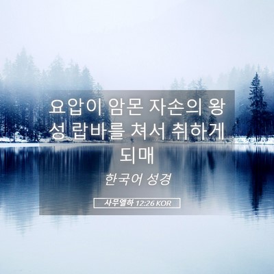 Picture 05 - 사무엘하 12:26 KOR - 요압이 암몬 자손의 왕성 랍바를 - Bible Verse Picture