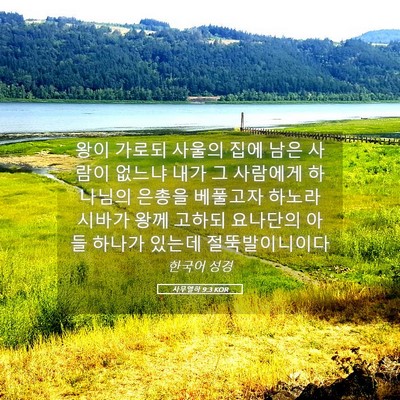 Picture 05 - 사무엘하 9:3 KOR - 왕이 가로되 사울의 집에 남은 - Bible Verse Picture