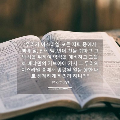 Picture 05 - 사사기 20:10 KOR - 