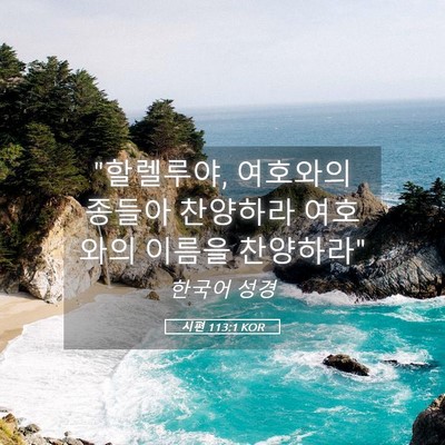 Picture 05 - 시편 113:1 KOR - 