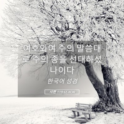 Picture 05 - 시편 119:65 KOR - 여호와여 주의 말씀대로 주의 종을 - Bible Verse Picture