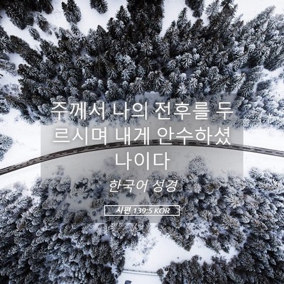 Picture 05 - 시편 139:5 KOR - 주께서 나의 전후를 두르시며 내게 - Bible Verse Picture
