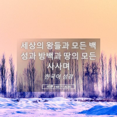 Picture 05 - 시편 148:11 KOR - 세상의 왕들과 모든 백성과 방백과 - Bible Verse Picture