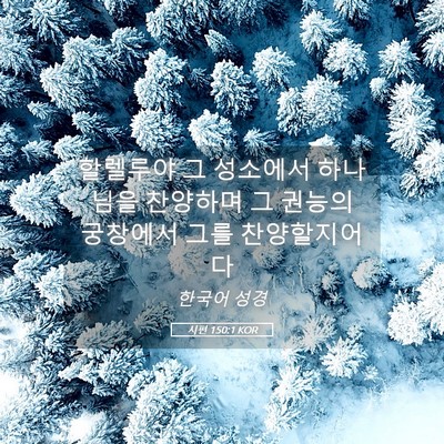 Picture 05 - 시편 150:1 KOR - 할렐루야 그 성소에서 하나님을 - Bible Verse Picture