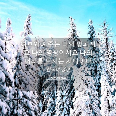 Picture 05 - 시편 3:3 KOR - 여호와여 주는 나의 방패시요 나의 - Bible Verse Picture