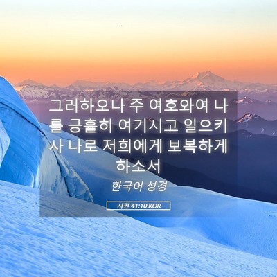 Picture 05 - 시편 41:10 KOR - 그러하오나 주 여호와여 나를 긍휼히 - Bible Verse Picture