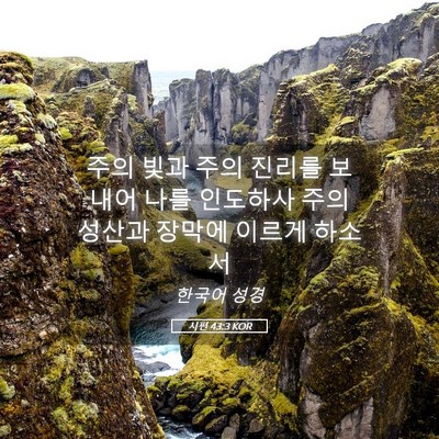 Picture 05 - 시편 43:3 KOR - 주의 빛과 주의 진리를 보내어 나를 - Bible Verse Picture