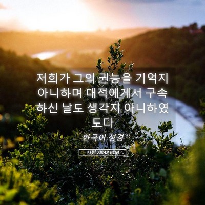 Picture 05 - 시편 78:42 KOR - 저희가 그의 권능을 기억지 아니하며 - Bible Verse Picture