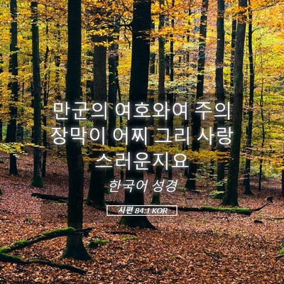 Picture 05 - 시편 84:1 KOR - 만군의 여호와여 주의 장막이 어찌 - Bible Verse Picture