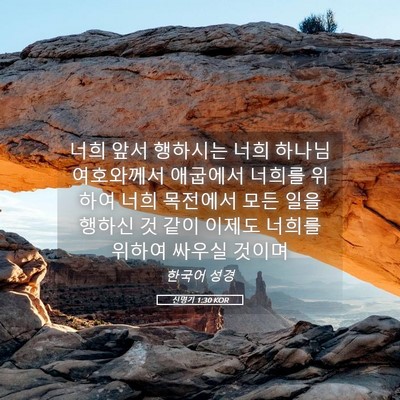 Picture 05 - 신명기 1:30 KOR - 너희 앞서 행하시는 너희 하나님 - Bible Verse Picture