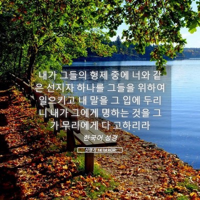 Picture 05 - 신명기 18:18 KOR - 내가 그들의 형제 중에 너와 같은 - Bible Verse Picture