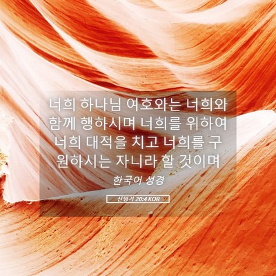 Picture 05 - 신명기 20:4 KOR - 너희 하나님 여호와는 너희와 함께 - Bible Verse Picture