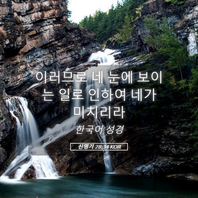 Picture 05 - 신명기 28:34 KOR - 이러므로 네 눈에 보이는 일로 - Bible Verse Picture