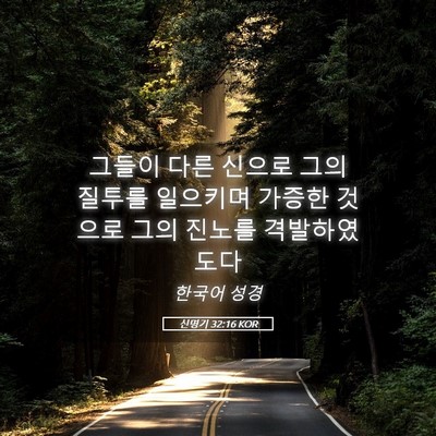 Picture 05 - 신명기 32:16 KOR - 그들이 다른 신으로 그의 질투를 - Bible Verse Picture