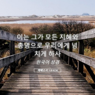 Picture 05 - 에베소서 1:8 KOR - 이는 그가 모든 지혜와 총명으로 - Bible Verse Picture