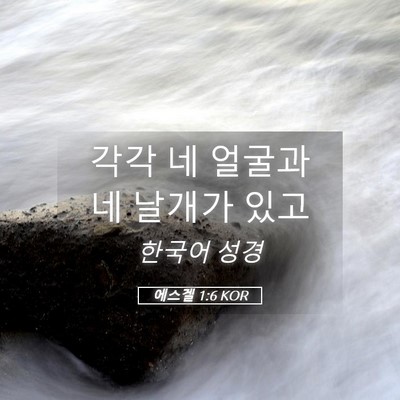 Picture 05 - 에스겔 1:6 KOR - 각각 네 얼굴과 네 날개가 - Bible Verse Picture