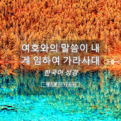 Picture 05 - 에스겔 11:14 KOR - 여호와의 말씀이 내게 임하여 - Bible Verse Picture